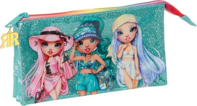 Produktbild von Zweifaches Mehrzweck-Etui Rainbow High Paradise türkis 22 x 12 x 3 cm