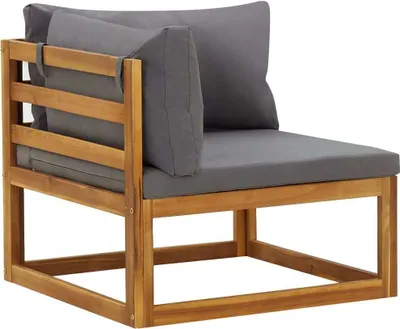 Produktbild von vidaXL Modular-Ecksofas 2 Stk. mit Auflagen Dunkelgrau