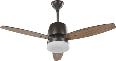 Obrázok produktu pre BELIANI Stropný ventilátor so svetlom čierna tmavé drevo kov 3 lopatky s diaľkovým ovládaním moderný štýl obývacia izba spálňa