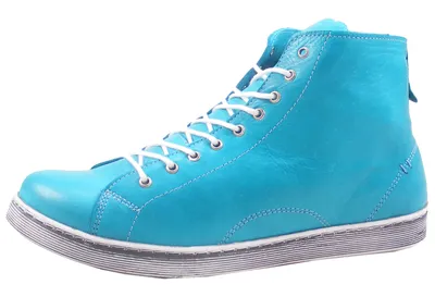 Produktbild von Andrea Conti 0341500 Damen Schnürboots mit Reißverschluss High Top Leder, Größe:38 EU, Farbe:Blau