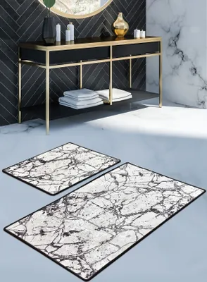 Image de Mijolnir, Marble- CHL2459, Coloured, Tapis de bain, 700 gr/m², 100% tissu velours