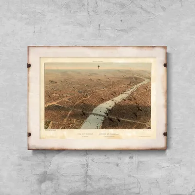 Produktbild von Poster - Canvas - Leinwand - 42 cm x 29,7 cm - Ansicht der alten London