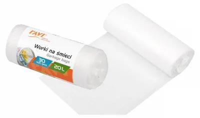 Obrázek produktu pro Ravi Odpadkové pytle 20 l HDPE bílé 30 ks pro třídění odpadu