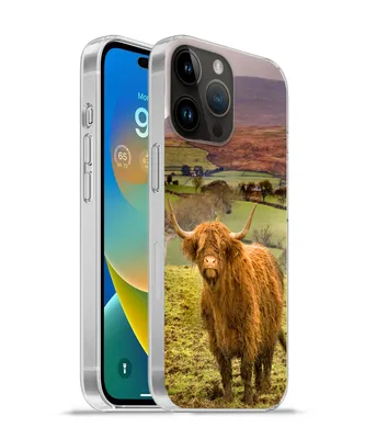 Produktbild von MuchoWow® Handyhülle Schutzhülle Hülle für Apple iPhone 14 Pro Max Schottischer Highlander - Berg - Herbst Silikon Softcase Handy Hülle - Hardcover
