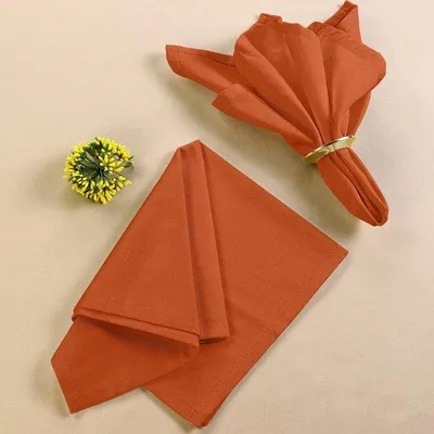 Produktbild von Orangefarbene Stoffservietten 46x46 cm waschbar