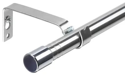 Gordijnroede 16 mm, silber, ausziehbar 76-117 cm, Edelstahl
