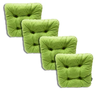 Obrázek produktu pro Sada 4 prošívaných podsedáků na židle 40x40x8 cm z mikrovlákna - 1229