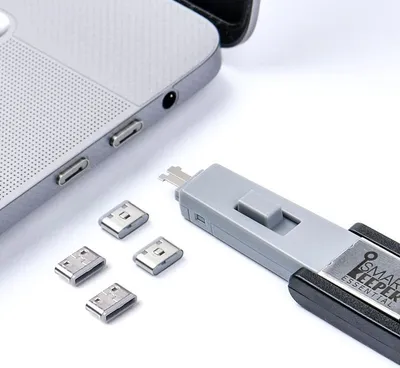 Obrázek produktu pro Smartkeeper CL04PKGY, Blokátor portu + klíč, USB typu C, Šedá, Plast, 1 kusů, PE sáček