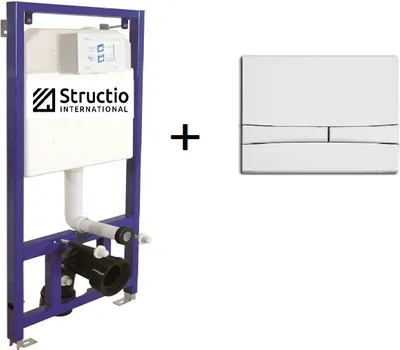 Produktbild von Unterputzspülkasten Vorwandelement Unterputz WC Set Spülkasten ECO Vorwandspülkasten Urinal Montageelement Bidet Hängewand Element + Drückerplatte