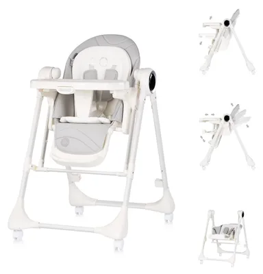 Produktbild von Chipolino Hochstuhl Master Class 2 in 1 elektrisch Babyschaukel Fernbedienung hellgrau