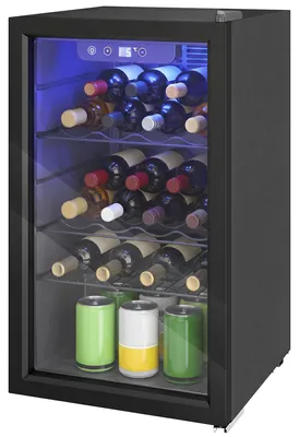 Produktbild von HOMCOM Weinkühlschrank 24 Flaschen, 68 Liter Weinschrank Klein, 4-16°C, Schwarz