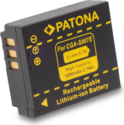 Produktbild von PATONA 1043, Panasonic, 1000 mAh, 3,7 V, Lithium-Ion (Li-Ion)