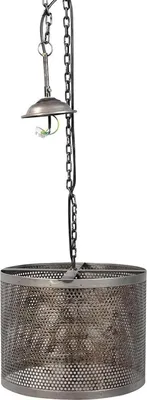 Imagen del producto de Lámpara colgante con pantalla envejecida y perforada, diámetro 33 cm