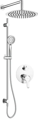 Produktbild von Deante ARNIKA Unterputz-Duschset – Chrom Glänzend – Regendusche & Handbrause – Design-Duschsystem
