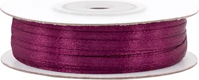 Produktbild von Satinband 3mm x 50m Rolle Weinrot / Bordeaux