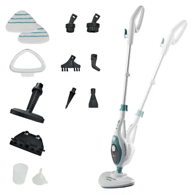 Dampfreiniger 10-in-1, 1500 W, tötet 99,9 % Keime, Zubehörset