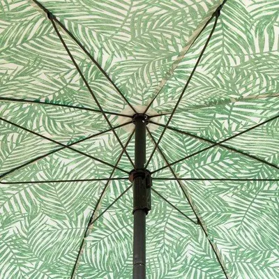 Image de Parasol de plage 180 cm avec motif frangé, protection UV 30, inclinable