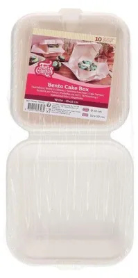 Produktbild von Bento-Kuchenbox 15 x 15 cm, 10 Stück