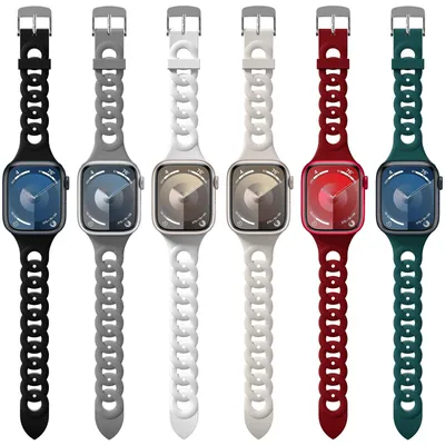 Immagine prodotto di Solidchoice - Set di 6 cinturini in silicone per Apple Watch