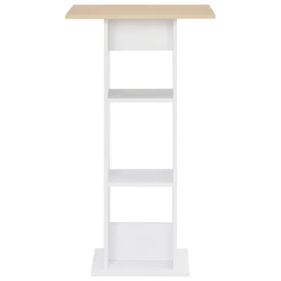 Produktbild von "SALE 2026"Bartisch/Esszimmertisch - Küchentisch 2 Per - Modernes Design - Weiß und Sonoma-Eiche 60x60x110 cm - Esstische DE1372853