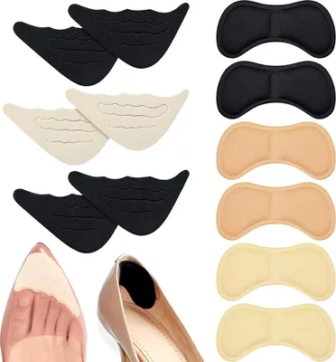 Produktbild von 12 Stück verstellbare Sponsschuhe Pad Zehenpads wiederverwendbare Einsätze - geeignet für die Schuhsohlen - reduzieren die Anzahl der Schuhfüller