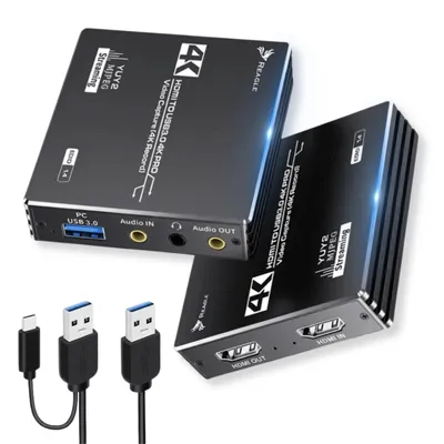 Immagine prodotto di REAGLE Scheda di acquisizione HDMI 4K 60Hz a USB 3.2, HDCP, OBS, acquisizione audio video per streaming e registrazione giochi
