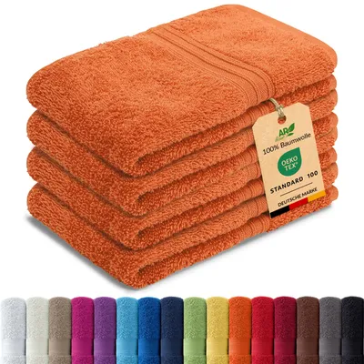 Produktbild von 4er-Set ARIZONA Handtuch-Serie von AR Line – 100% Baumwolle, 500 g/m², 4er-Set Gästetücher 30x50 cm, Terra