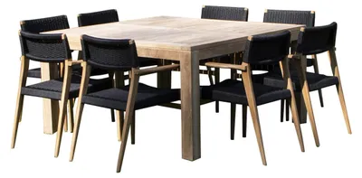 Produktbild von Gartenmöbel für 8 Personen aus massivem Teakholz