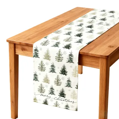 Tischläufer Linnen 33x183 cm Schwarz – festlich, maschinenwaschbar