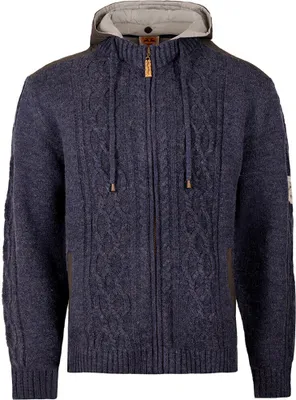 Produktbild von MADDOX Herren Trachten Strickjacke "Waidsee" mit Kapuze | Blau Größe: 46