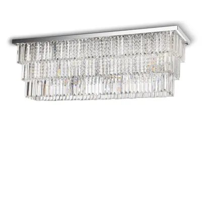 Produktbild von Zeitgenössische Deckenleuchte Martinez Metall-Kristall Chrom 8 Lichter E14