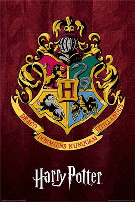 Pyramid International Harry Potter Poster Set Colourful Crest Hogwarts 61 x 91 cm (4)