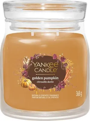 Zdjęcie produktu dla Yankee Candle Golden Pumpkin, Okrągły, Pomarańczowy, Przezroczysty, Dynia, 50 h, 1 szt.