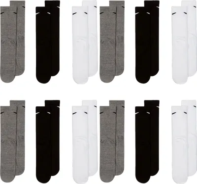 Produktbild von 6 Paar Nike Everyday Lightweight Crew SX7676 Tennis Socke - Farbe: weiß grau schwarz - Größe: 46-50