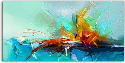 Produktbild von Coloray Canvas 100x50  Wandbild Leinwand Bilder modernes Nachbildung abstrakte bunte Pastell