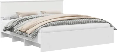 Immagine prodotto di vidaXL Struttura letto con testiera bianca 200 x 200 cm in materiale ligneo