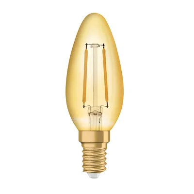 Produktbild von Osram LED Kerze E14 1,5W 120lm 2400K gold, 1,5 W, 12 W, E14, 120 lm, 15000 h, Warmweiß