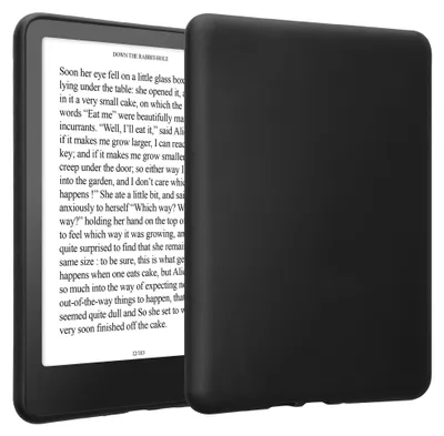 Produktbild von kwmobile Hülle kompatibel mit Amazon Kindle Paperwhite (2024)/Colorsoft - Silikon eReader Cover Case Schutzhülle - Schwarz matt
