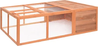 Image de Cage pour animaux de jardin 150x100x50 cm Bois de sapin massif