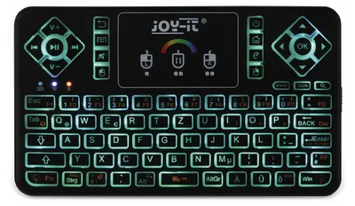 Produktbild von Joy-iT TASTAMINI01, Kabellos, RF Wireless, Membran Key Switch, QWERTZ, RGB-LED, Schwarz