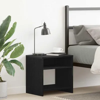 Zdjęcie produktu dla vidaXL Stolik nocny o wyglądzie czarnego dębu 40x30x40 cm materiał drewnopochodny
