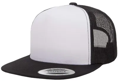 Image de Casquette trucker « Classic » Yupoong FK1760 (taille unique) (blanc/noir)