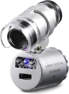 Produktbild von UADME Mini 60x LED -Mikroskop, Pocket tragbare Juwelier -Lupe, 60x Handheld Leicht -UV -Lampe, Schmuck, Uhrmacherei, Lesen