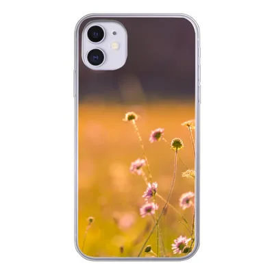 Produktbild von MuchoWow® Handyhülle Schutzhülle Hülle für iPhone 11 Blumen - Hell - Rosa Silikon Softcase Handy Hülle - Handytasche
