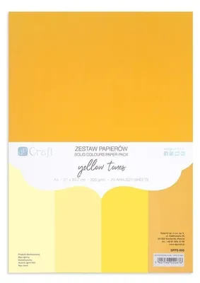 Productafbeelding van Set van A4-papier, gele tinten, 220 gram, 20 vellen