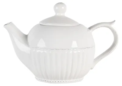 Produktbild von Clayre & Eef Teekanne 750 ml Weiß Dolomit