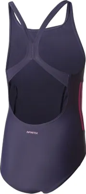 Image de Maillot de bain Adidas Infinitex à 3 bandes pour fille, couleur : bleu, tailles enfant : 152