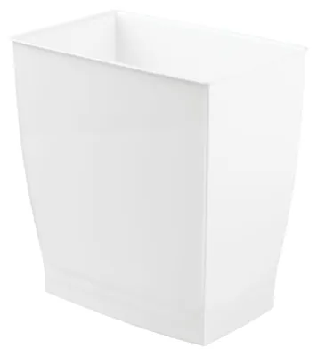Obrázek produktu pro iDesign 64770EU, jednoduchý koš na odpad, obdélníkový, rozměry 28,4 x 18,9 x 30,3 cm, bílý