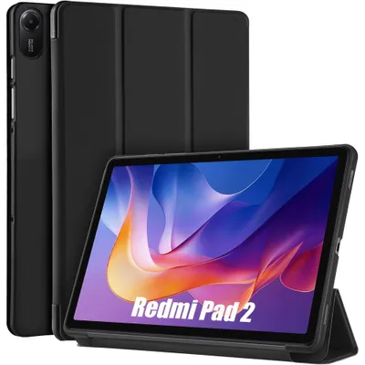 Image de Coque pour Xiaomi Redmi Pad 2 11 Pouces 2025, Protection Slim avec Fonction Support - Noir