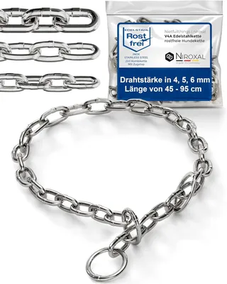 Image de Collier pour chien, 95 cm, 6 mm, en acier inoxydable, pour l'entraînement